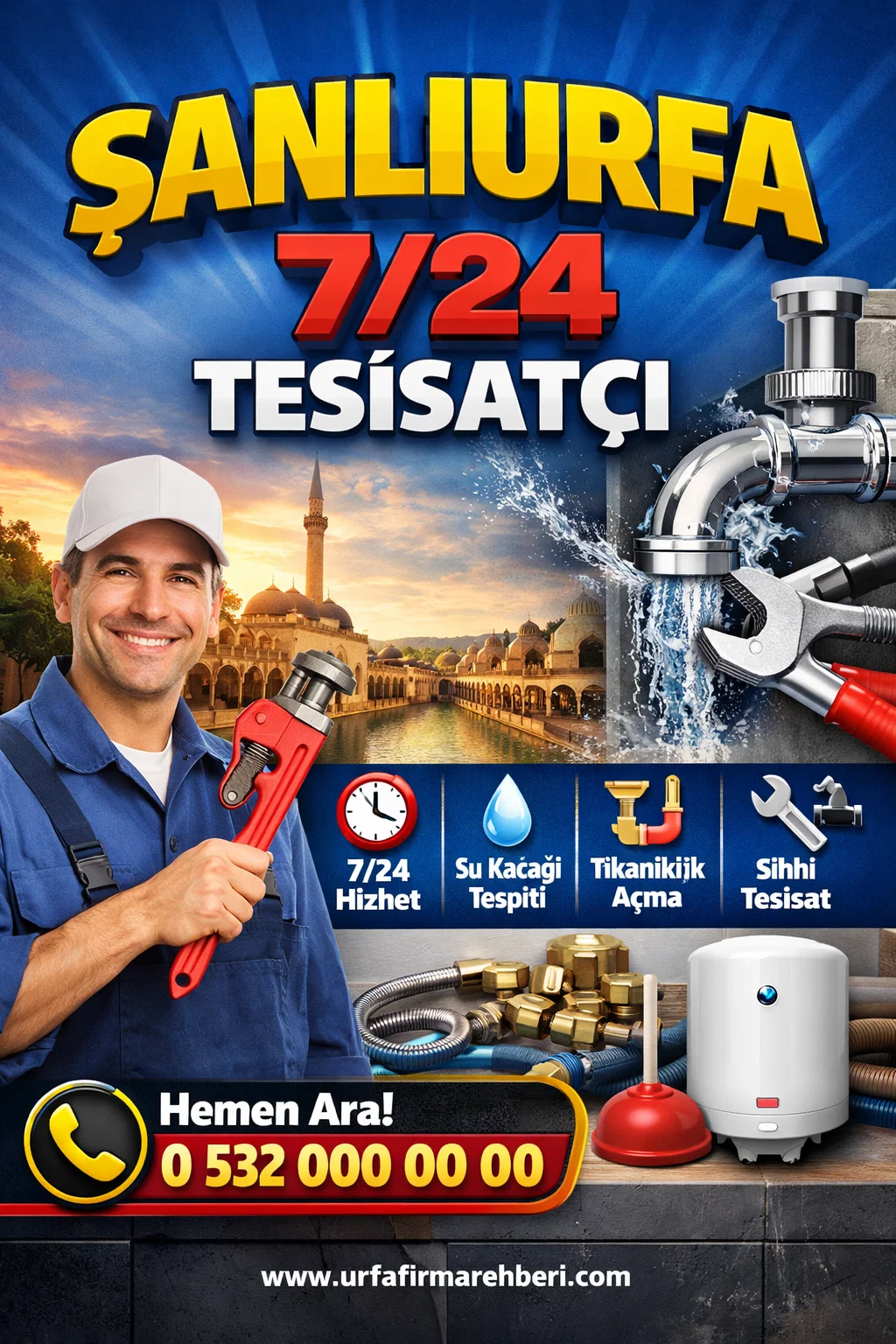 Şanlıurfa 7/24 tesisatçı