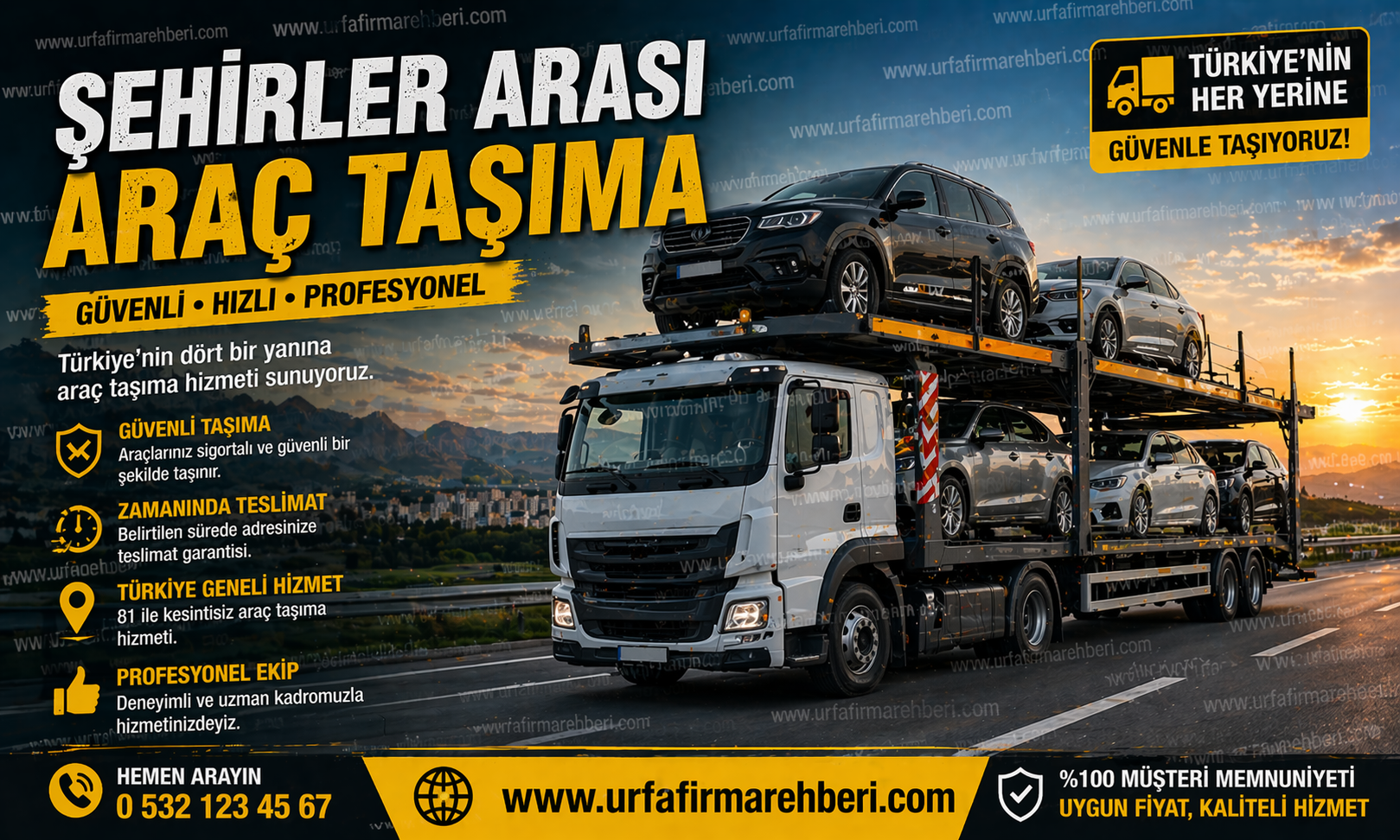 Şanlıurfa otoyol çekici